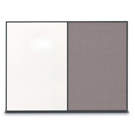United Visual Products Double Door Radius Corkboard, 60"X36", S, UV8004-SATIN-COBACC UV8004-SATIN-COBACC
